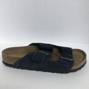 Birkenstock Women’s Arizona Suede Soft Footbed Sandals, Navy Size US 11M, EUR 42